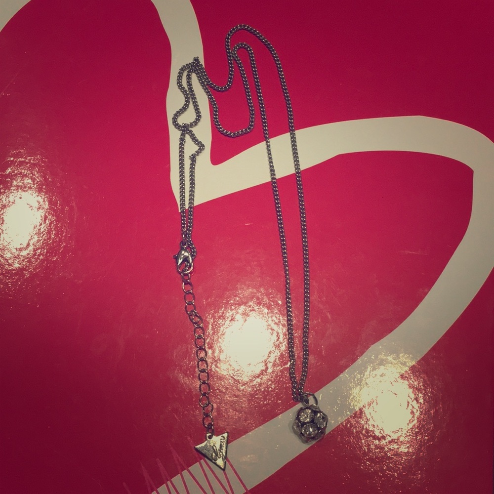Guess silver necklace